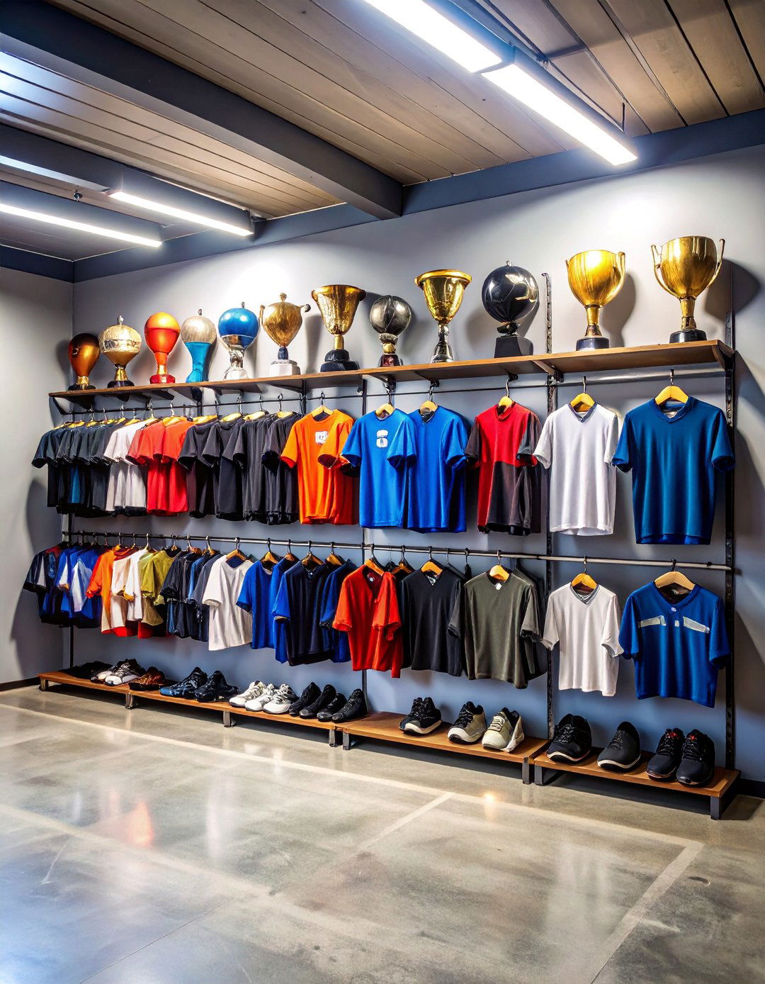 Sports Team Memorial Display Wall - 25 Garage Wall Ideas