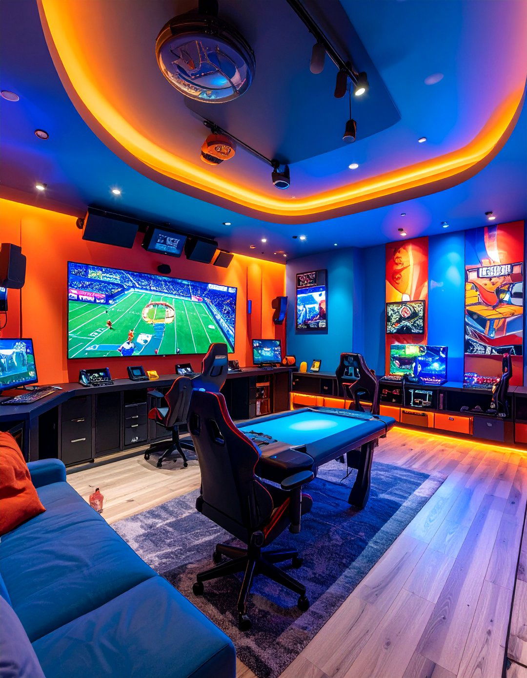 Sports Team Victory Colors - 25 Game Room Paint Ideas