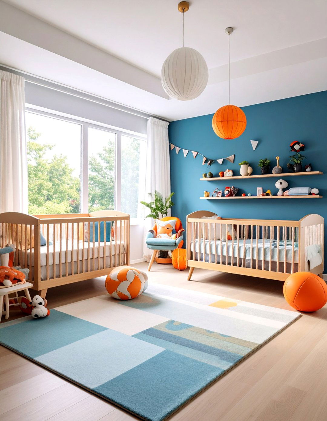 Sports Theme Twin Nursery with Athletic Spirit - 25 Twin Nursery Ideas