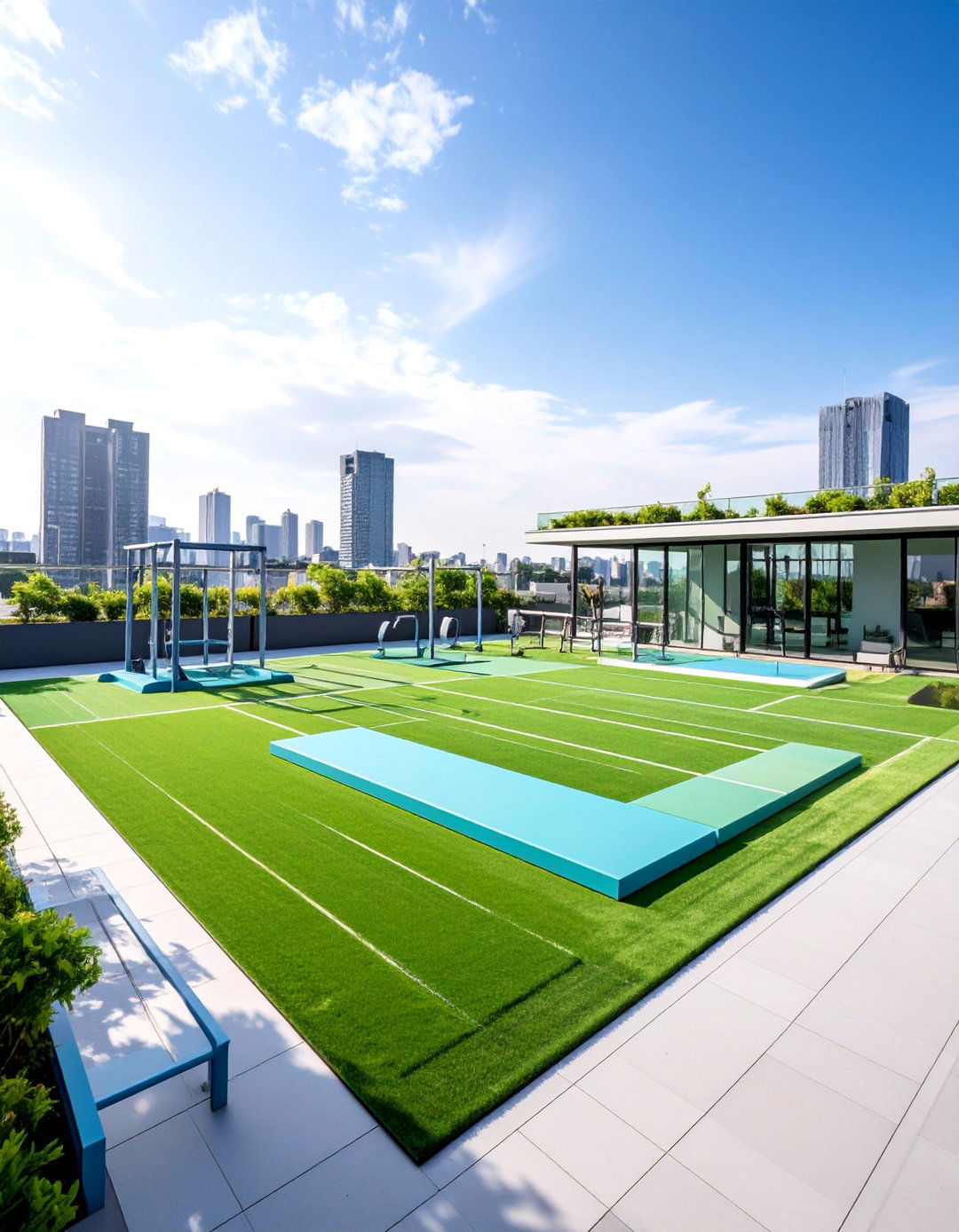 Sports and Recreation Rooftop Area - 25 Residential Rooftop Design Ideas