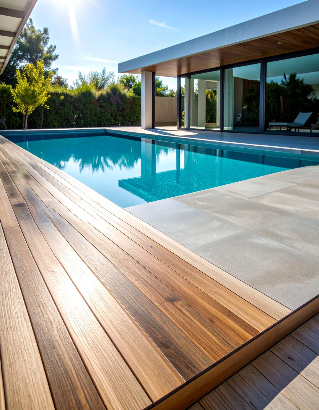 Spray Textured Cool Deck Concrete Surface - 25 Concrete Pool Deck Ideas