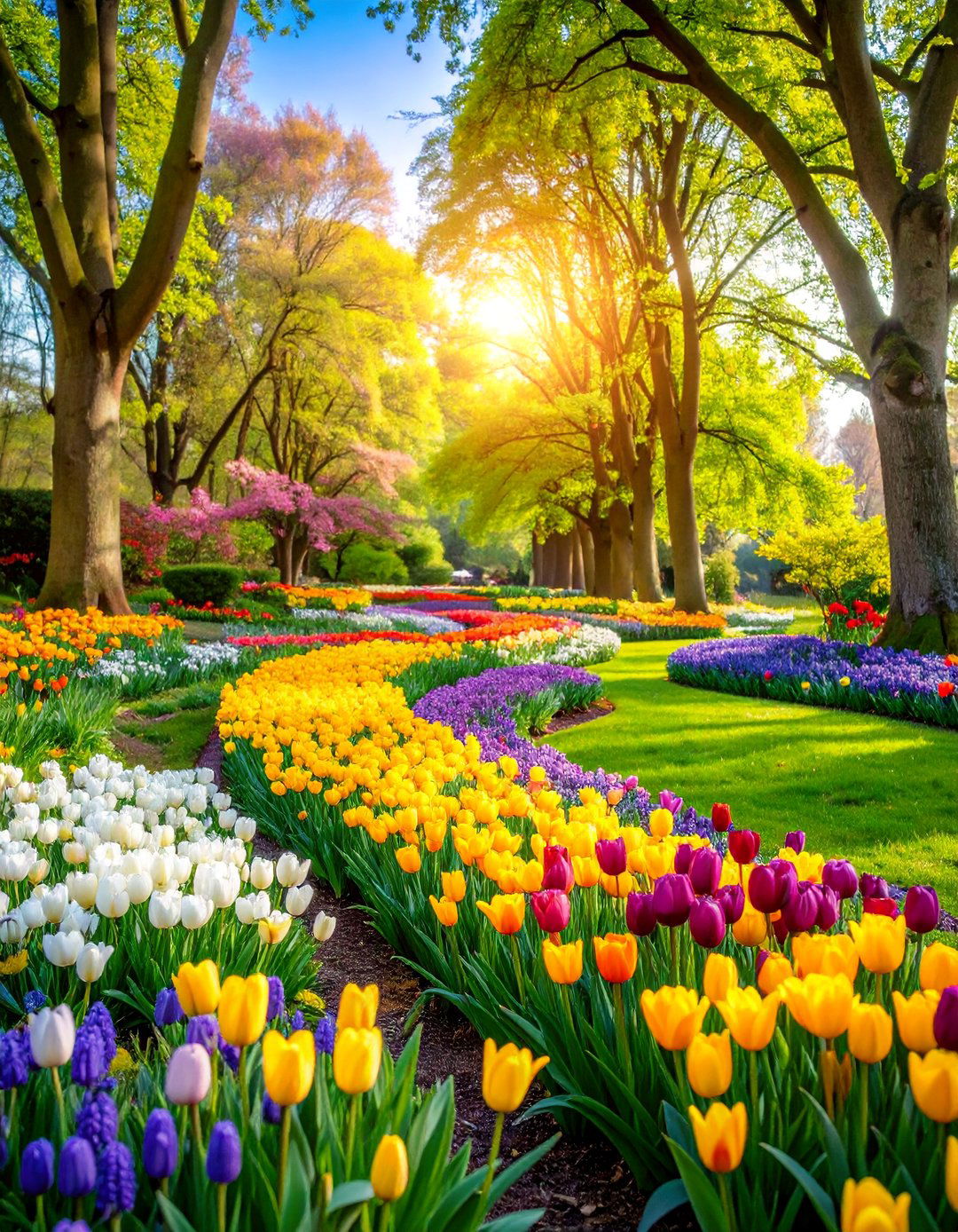 Spring Bulb Display Garden - 25 Flower Bed Ideas