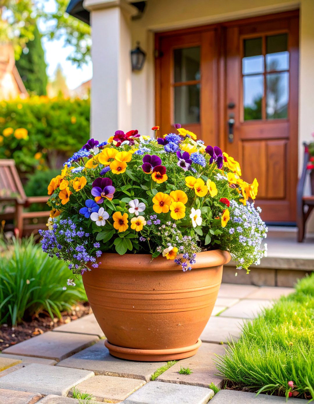 Spring Cottage Garden Charm Arrangement - 25 Potted Plant Arrangement Ideas