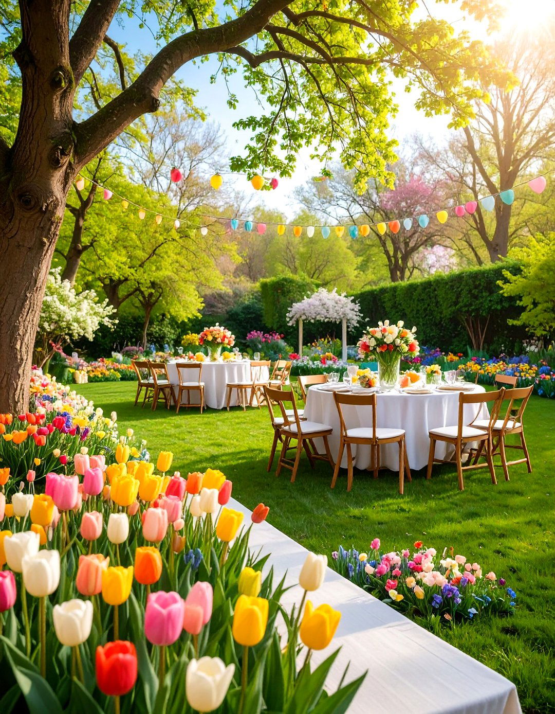 Spring Flower Garden Party with Seasonal Blooms - 25 Garden Party Ideas