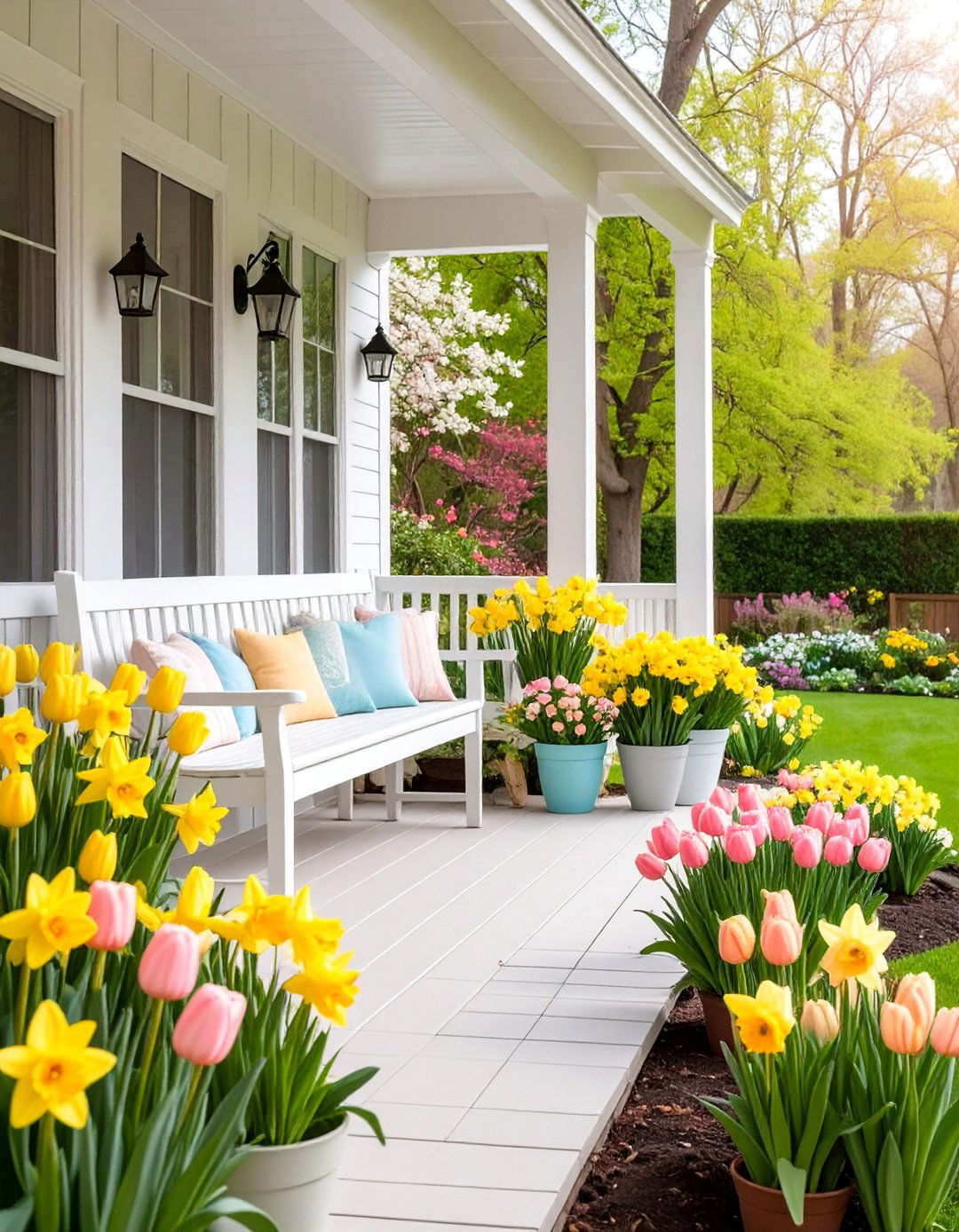Spring Garden Awakening - 25 Small Front Porch Ideas