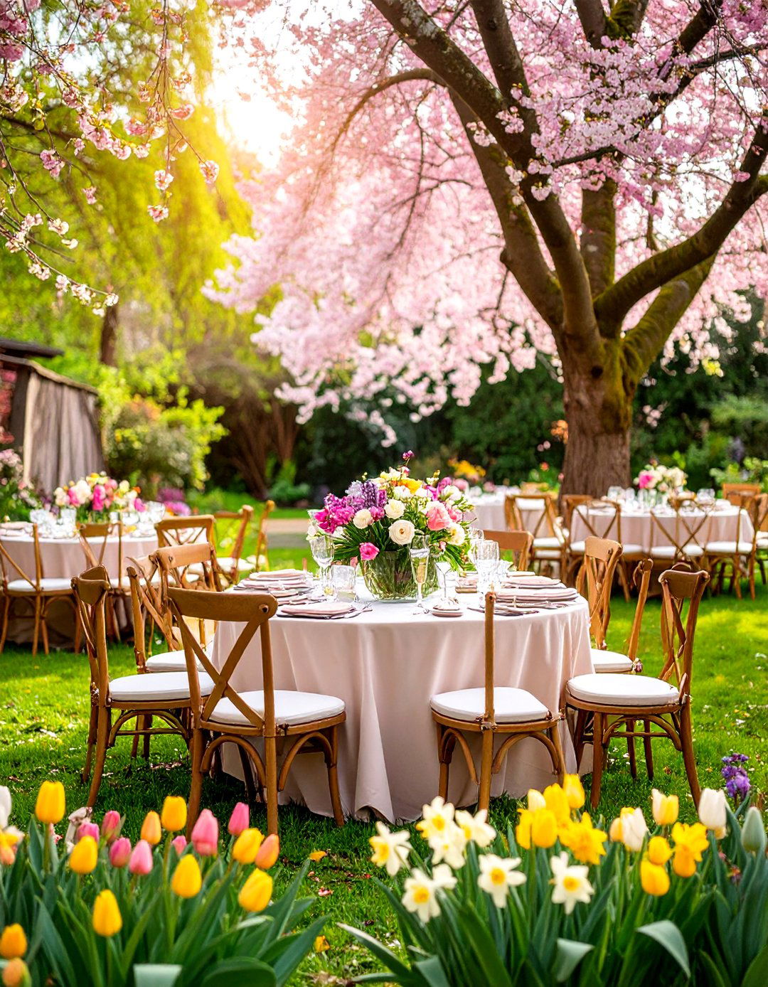 Spring Garden Wedding with Fresh Blooms - 25 Backyard Wedding Ideas