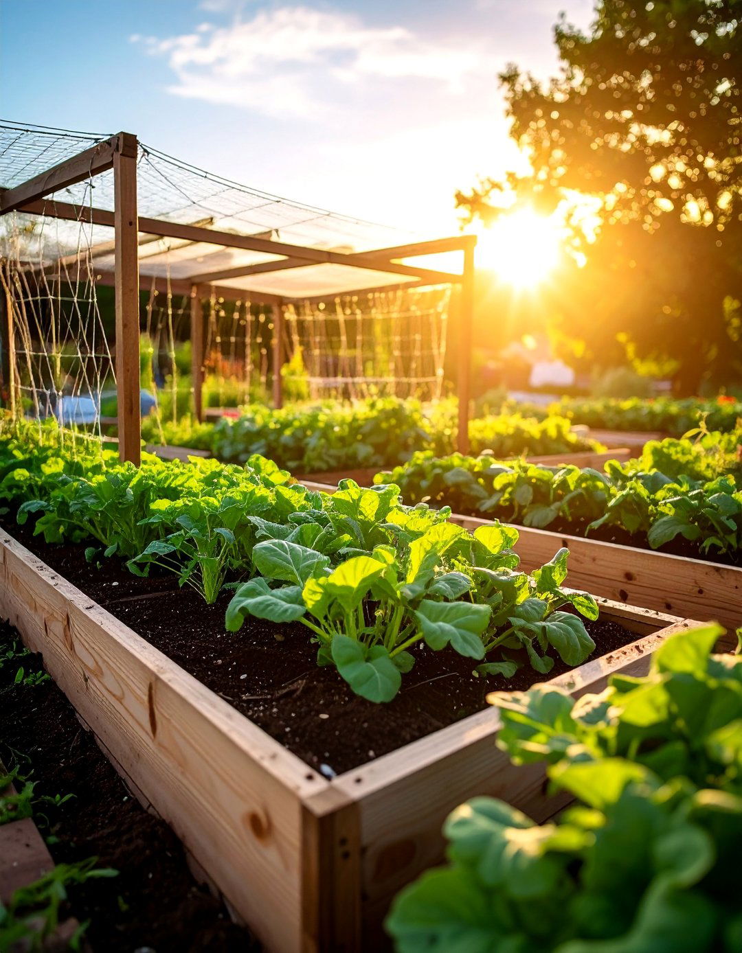Square Foot Cucumber Trellis Divider - 25 Cucumber Trellis Ideas
