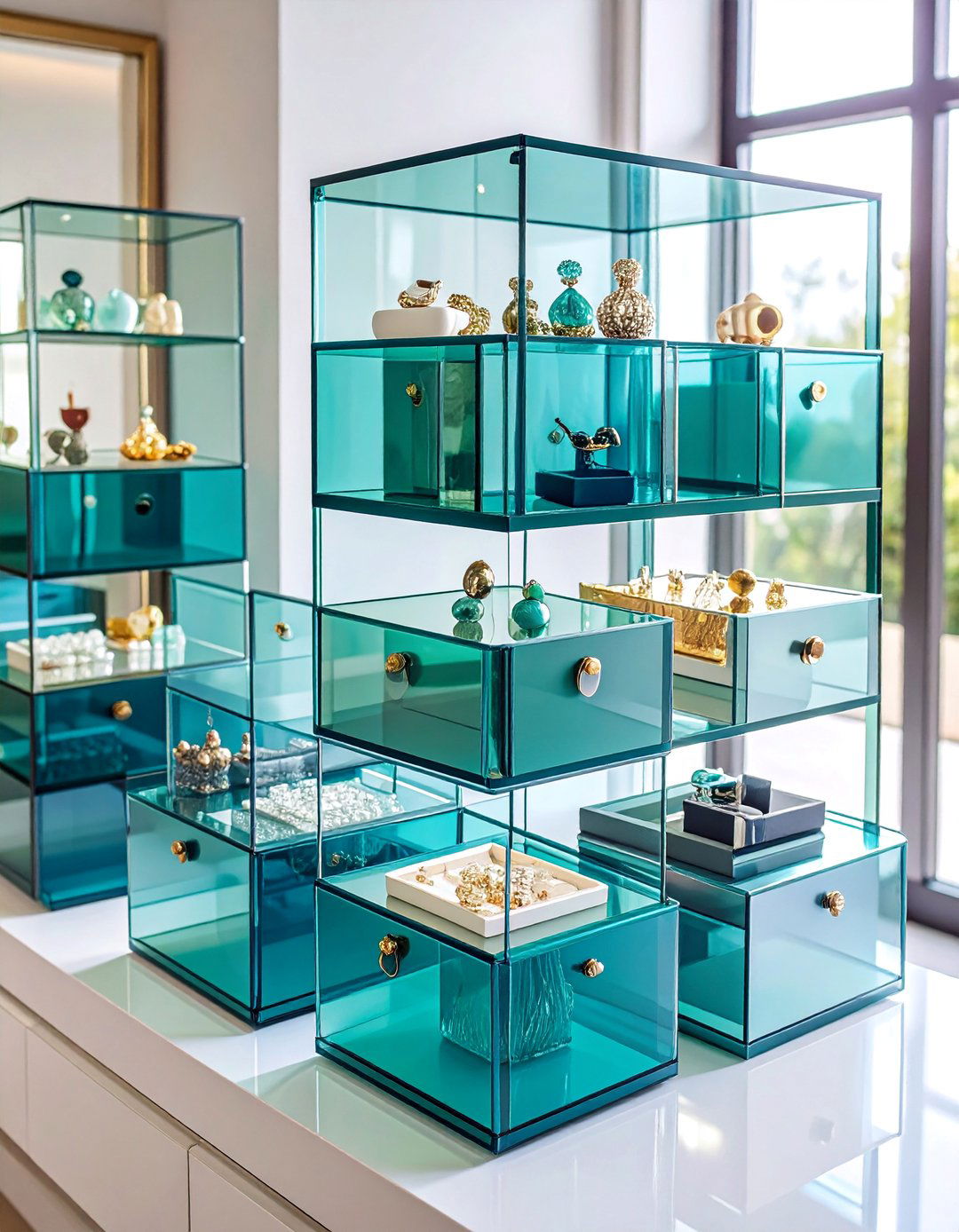 Stackable Acrylic Jewelry Boxes with Clear Visibility - 25 Jewelry Storage Ideas