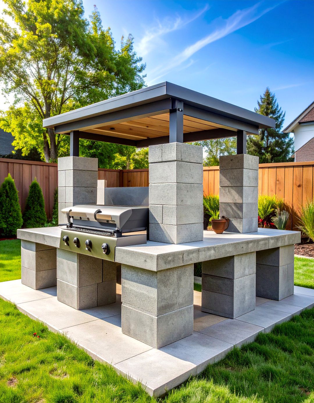 Stackable Cinder Block BBQ Pit - 25 Bbq Pit Ideas