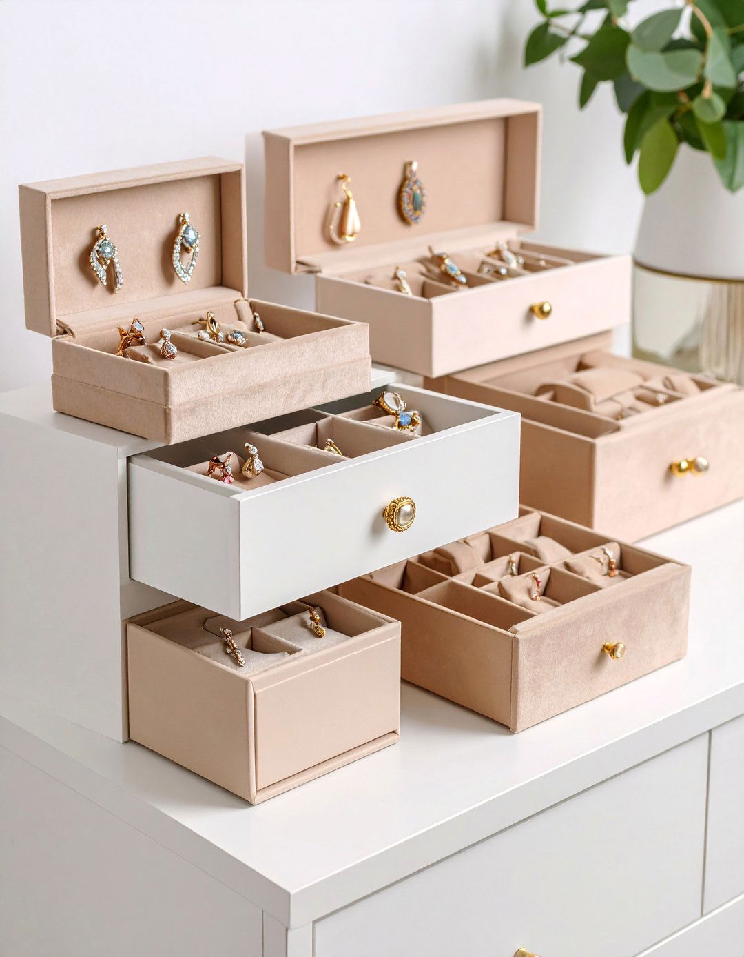 Stackable Jewelry Box System - 25 Earring Storage Ideas