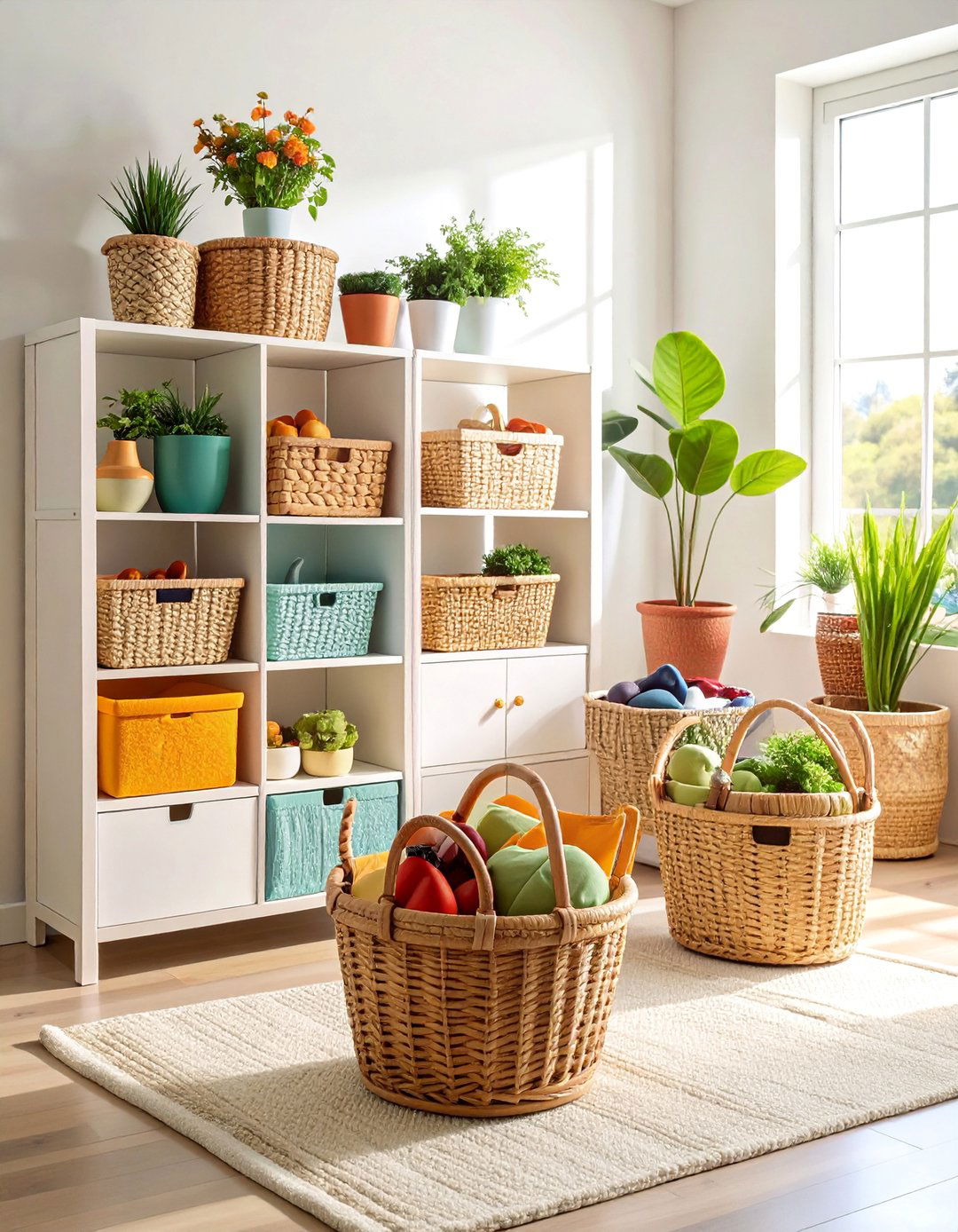 Stackable Modular Basket System - 25 Laundry Basket Storage Ideas