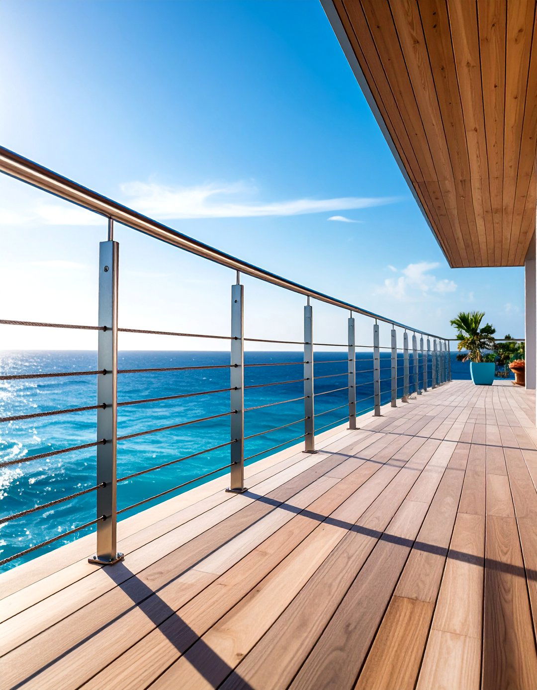 Stainless Steel Cable Horizontal Railing System - 25 Horizontal Deck Railing Ideas