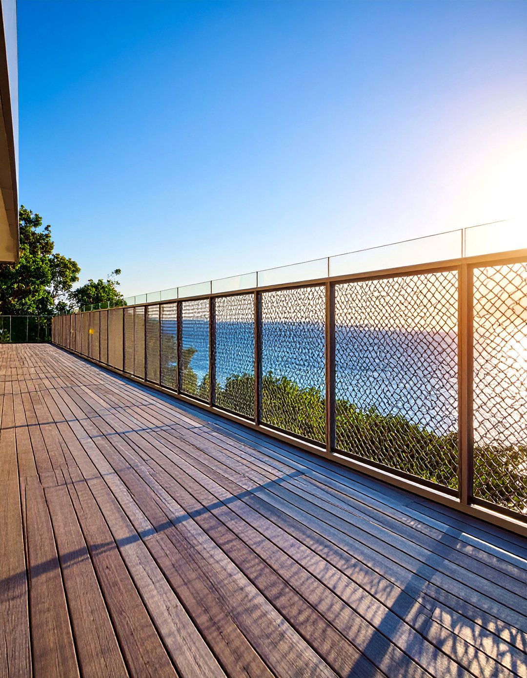 Stainless Steel Mesh Panel System - 25 Horizontal Deck Railing Ideas