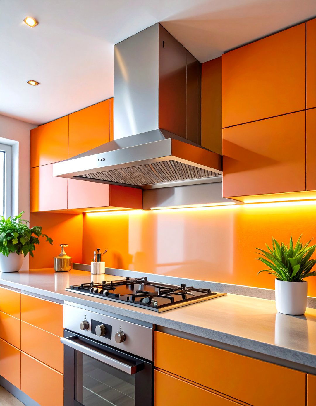 Stainless Steel Wall Mounted Range Hood with Fingerprint Resistant Finish - 25 Range Hood Ideas