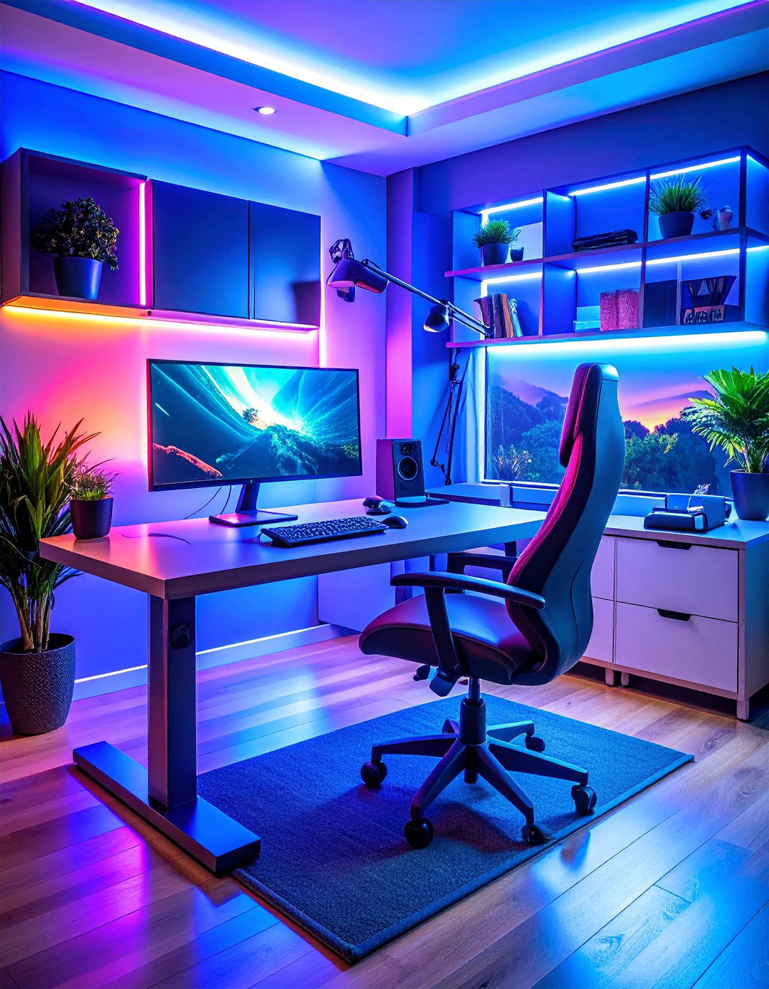 Standing Desk Health Focused Office - 25 Modern Home Office Ideas