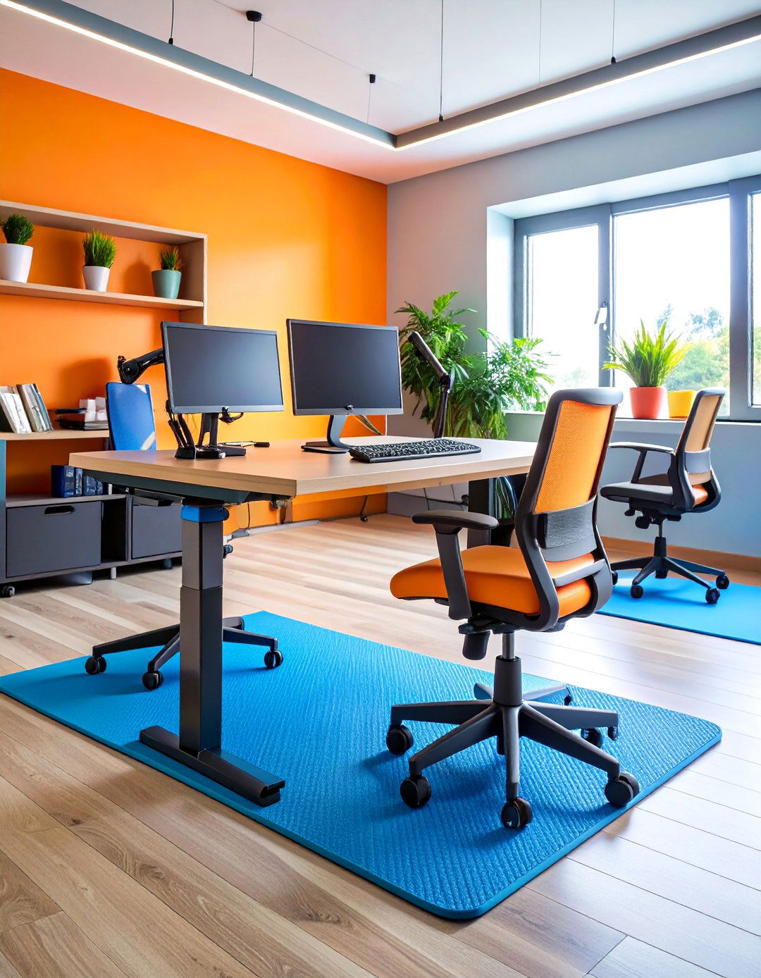 Standing Desk with Ergonomic Wellness Focus - 25 Desk Decor Ideas