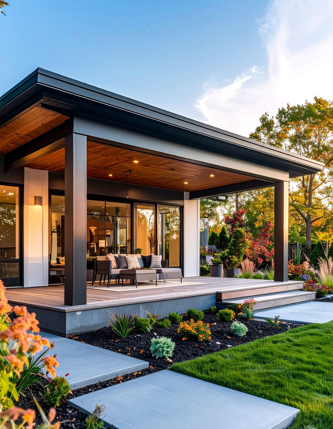 Standing Seam Modern Metal Porch - 25 Metal Roof Porch Design Ideas