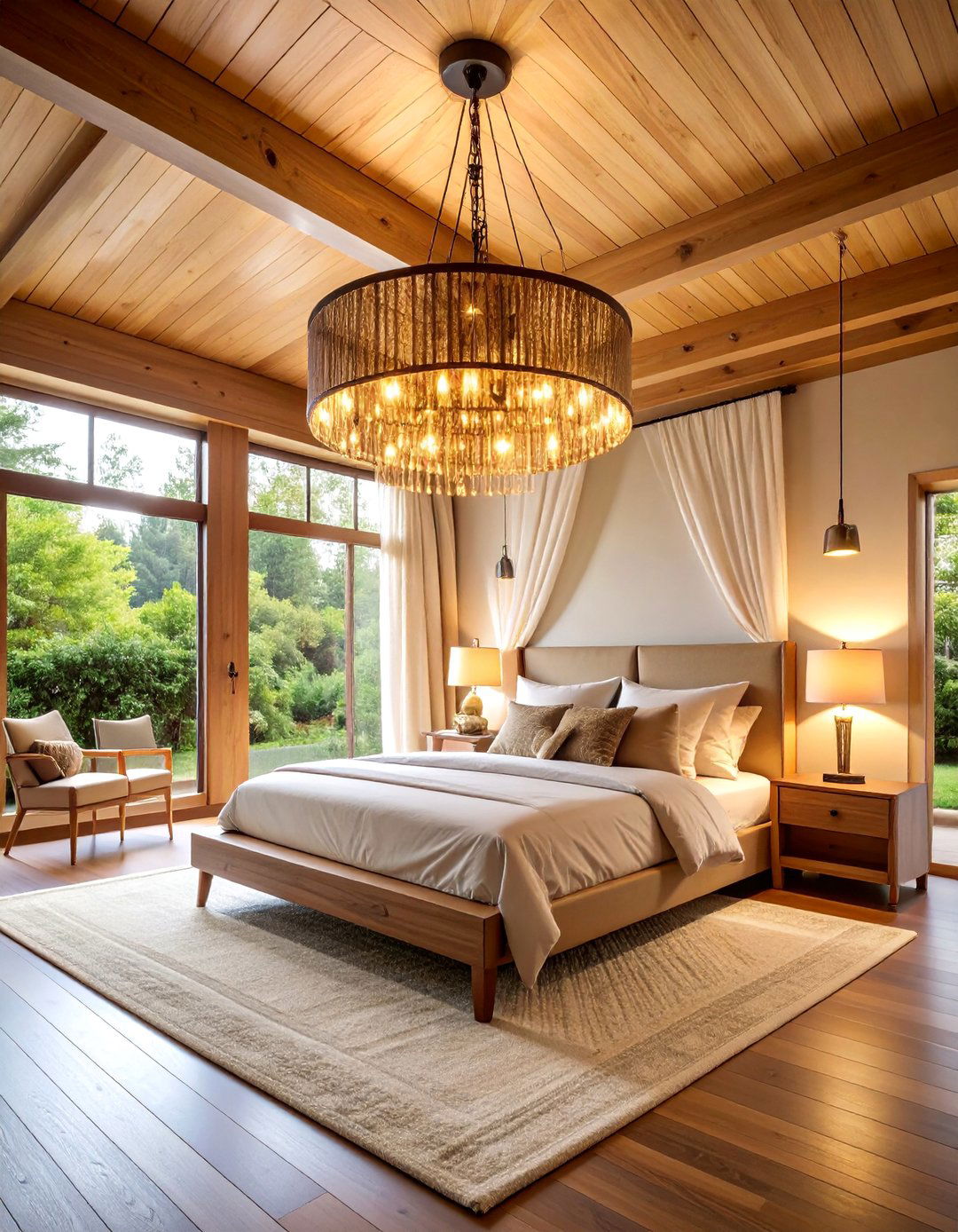 Statement Chandelier Lighting - 25 Cozy Bedroom Ideas