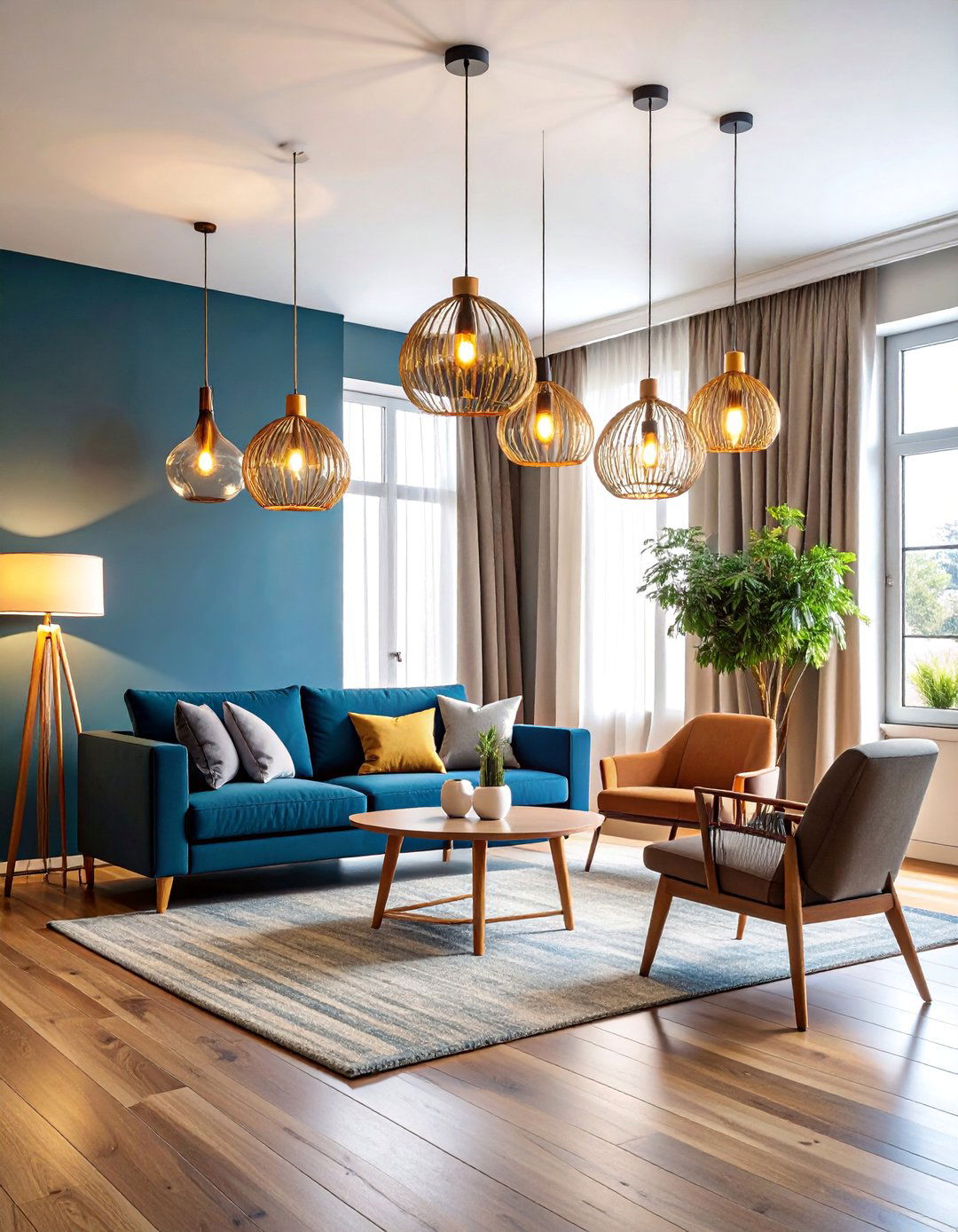 Statement Lighting Design for Apartment Ambiance - 25 Apartment Decorating Ideas