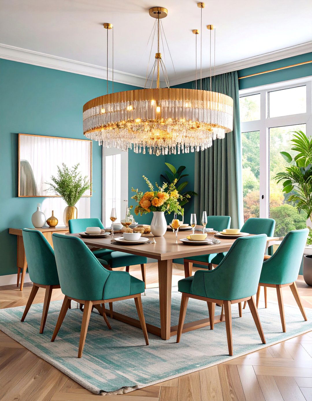 Statement Lighting Dining Room with Oversized Chandeliers - 25 Dining Room Design Ideas