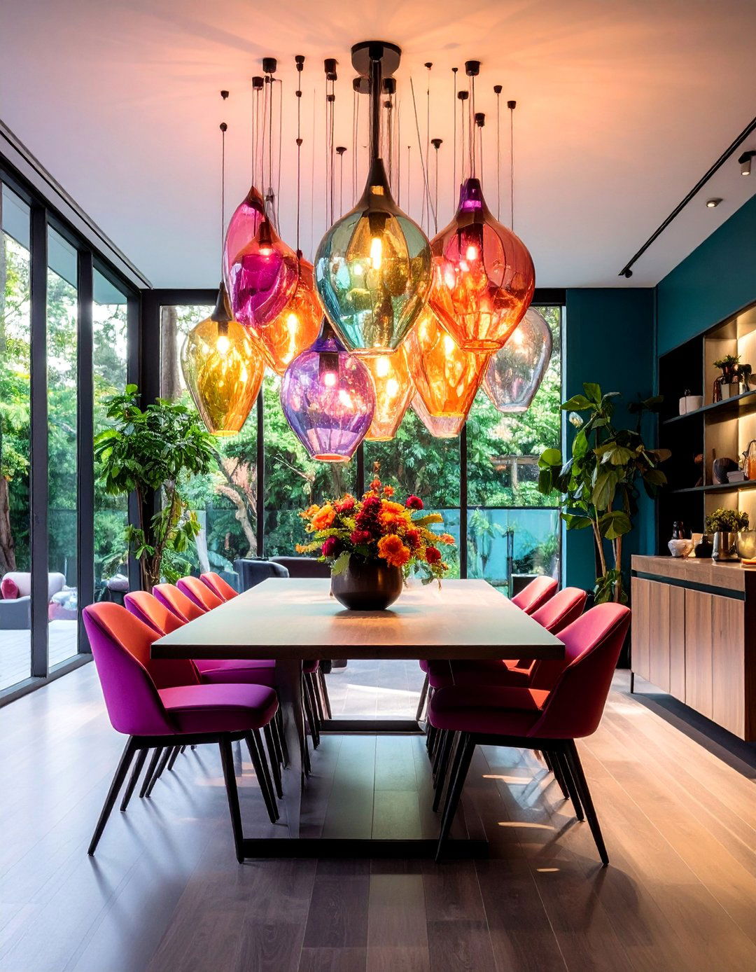 Statement Lighting Drama - 25 Dining Room Ideas