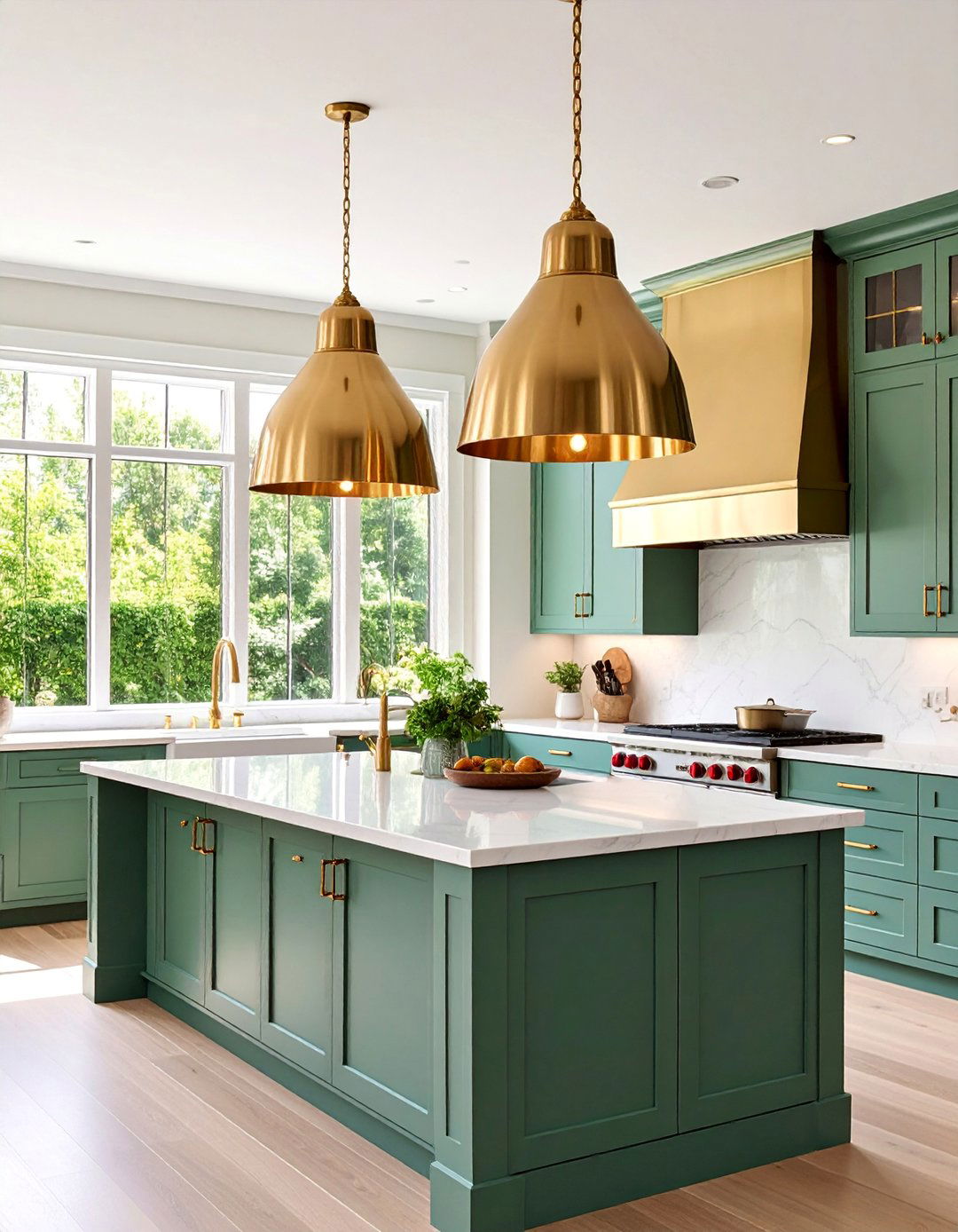 Statement Oversized Bell Pendants - 25 Kitchen Island Lighting Ideas