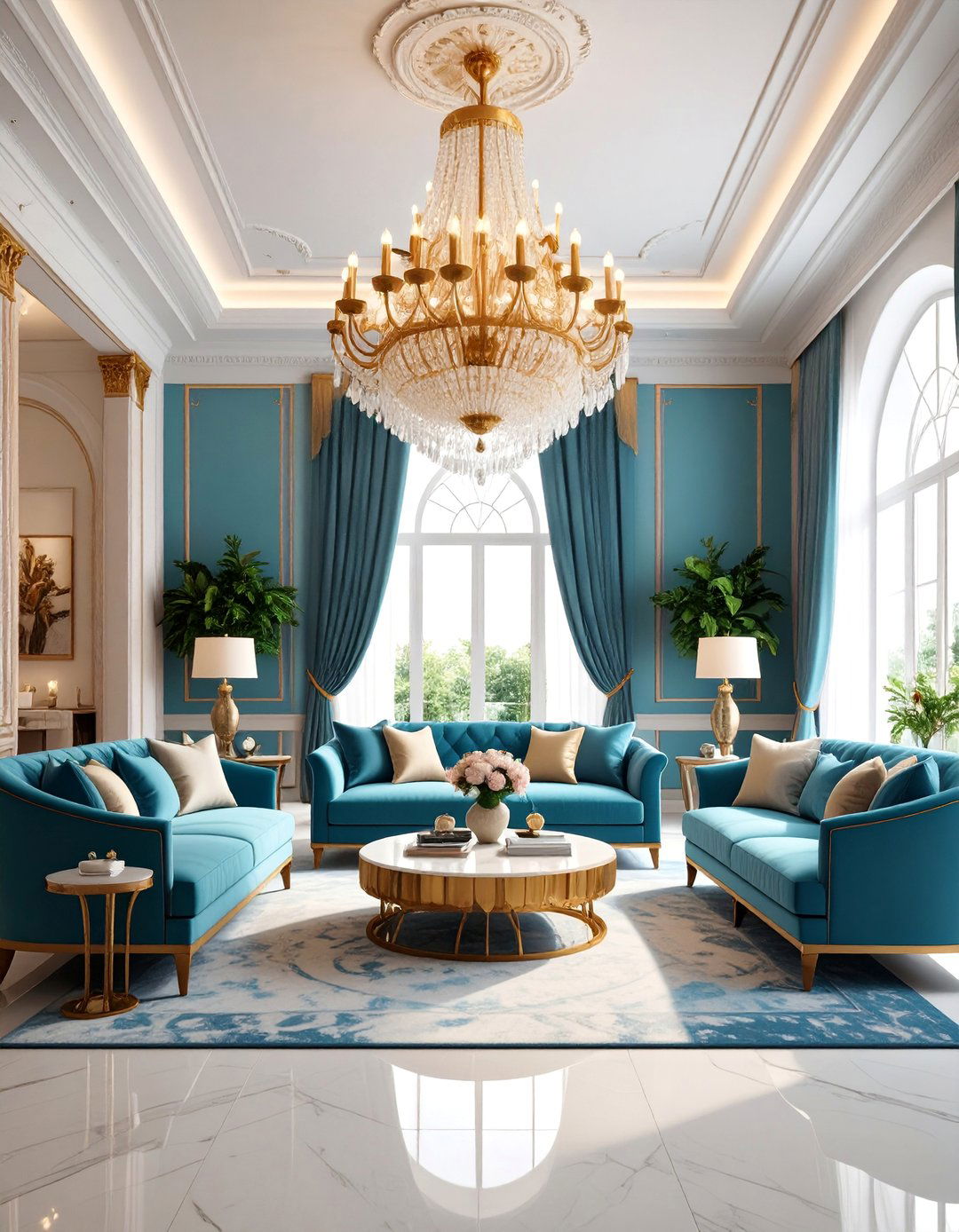 Statement Piece Centered Symmetrical Design - 25 Symmetrical Living Room Ideas