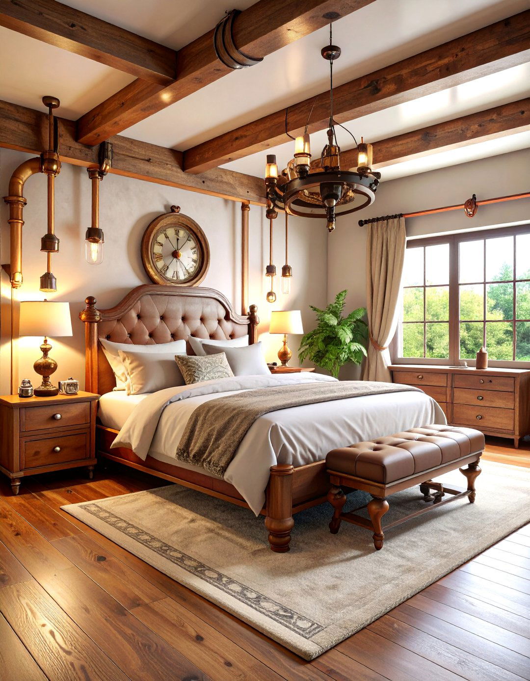 Steam Powered Mechanical Bedroom Engine - 25 Steampunk Bedroom Ideas