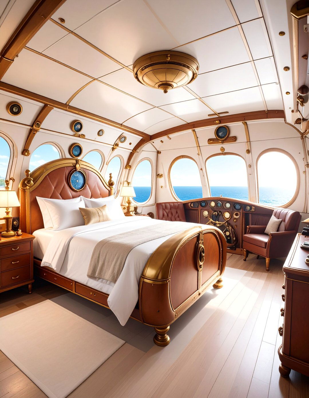 Steampunk Airship Captains Quarters - 25 Steampunk Bedroom Ideas