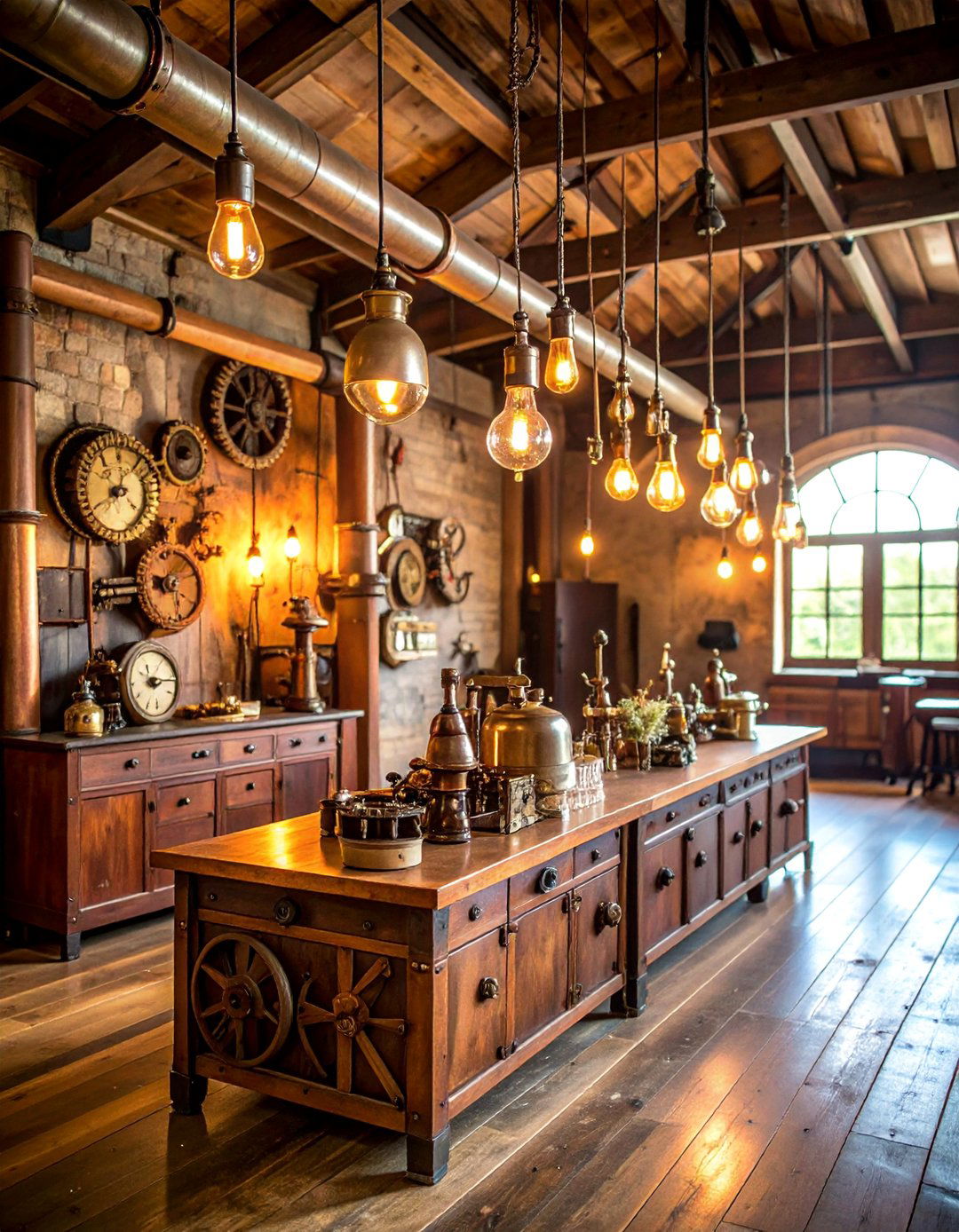Steampunk Barn Wedding with Copper Pipes and Vintage Machinery - 25 Barn Wedding Ideas