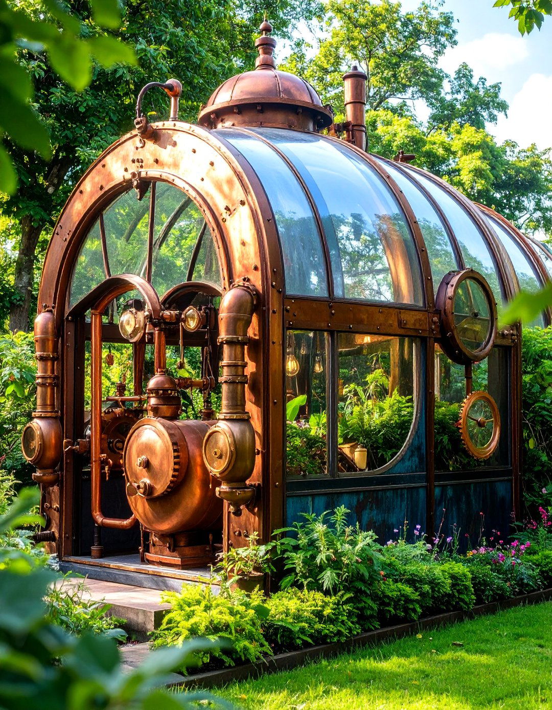 Steampunk Industrial Botanical Laboratory - 25 Fantasy Greenhouse Ideas