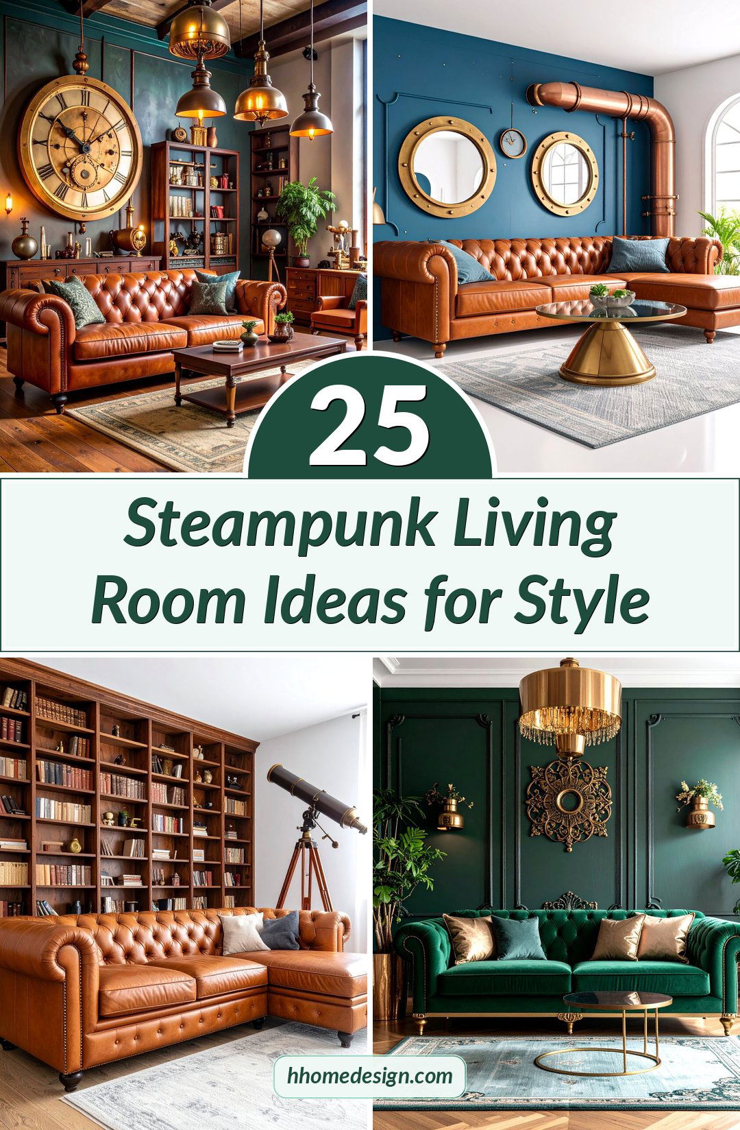 25 Steampunk Living Room Ideas for Style