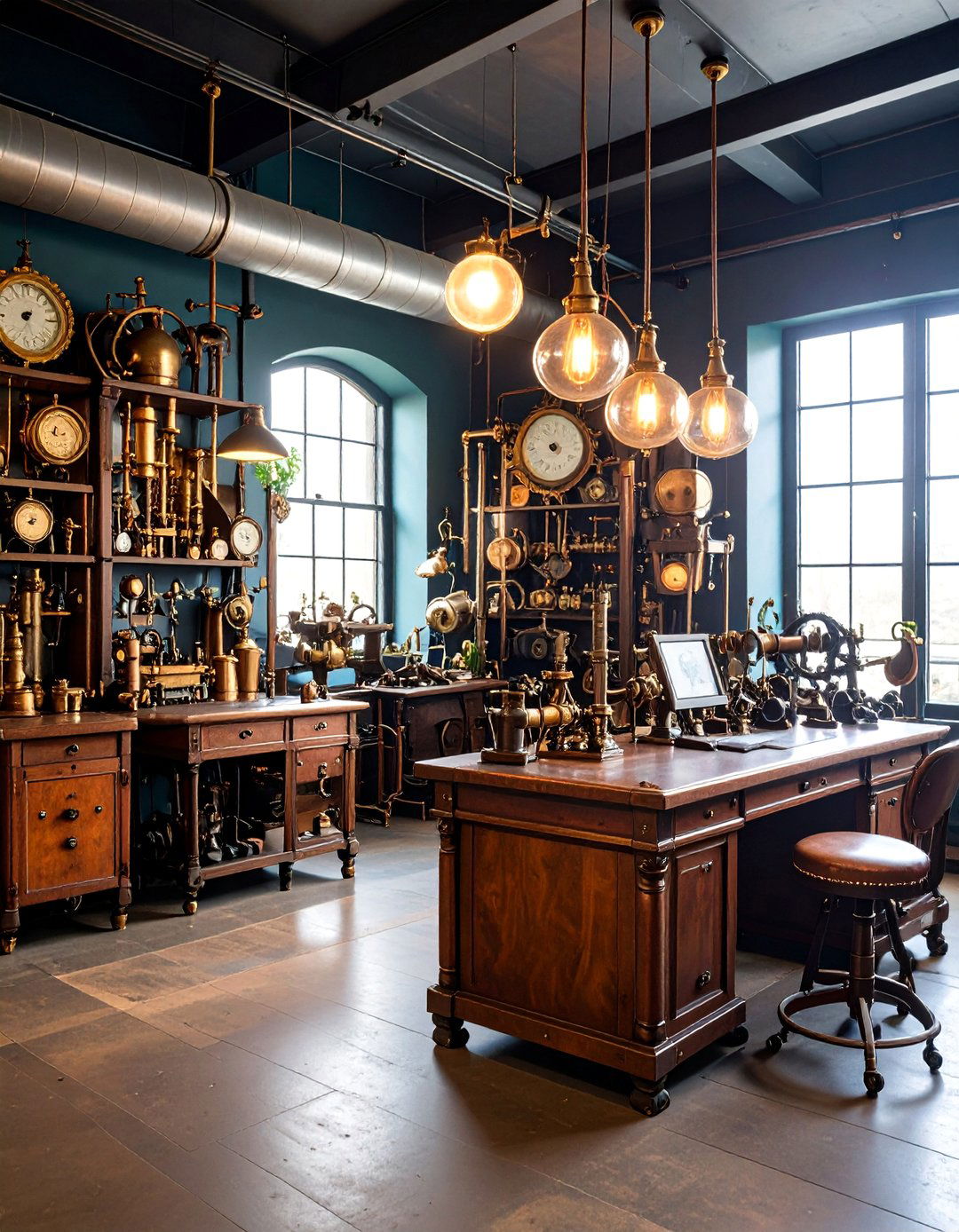 Steampunk Victorian Workshop - 25 Man Cave Office Ideas