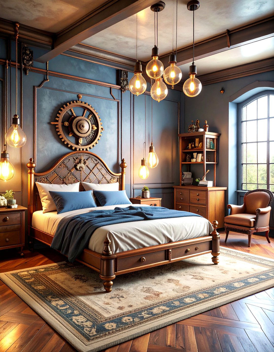 Steampunk Workshop Bedroom with Victorian Innovation - 25 Man Cave Bedroom Ideas