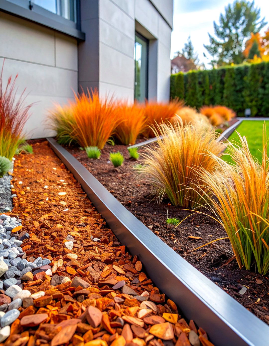 Steel Strip Mulch Containment - 25 Mulch Edging Ideas