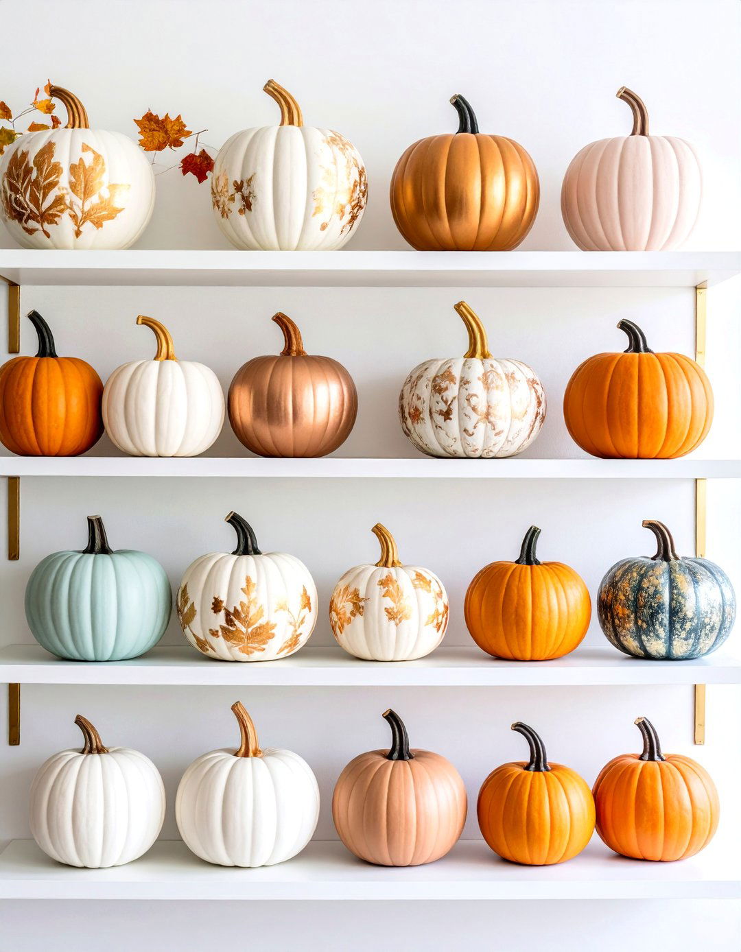 Stenciled Pattern Pumpkin Wall Art - 25 Pumpkin Decor Ideas