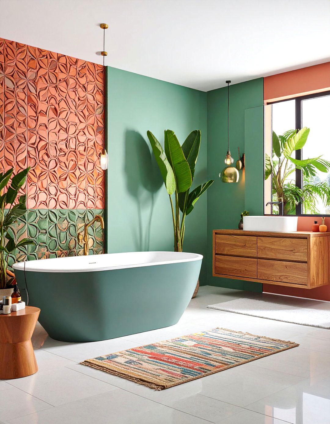 Stenciled Wall Art Patterns - 25 Quirky Bathroom Ideas