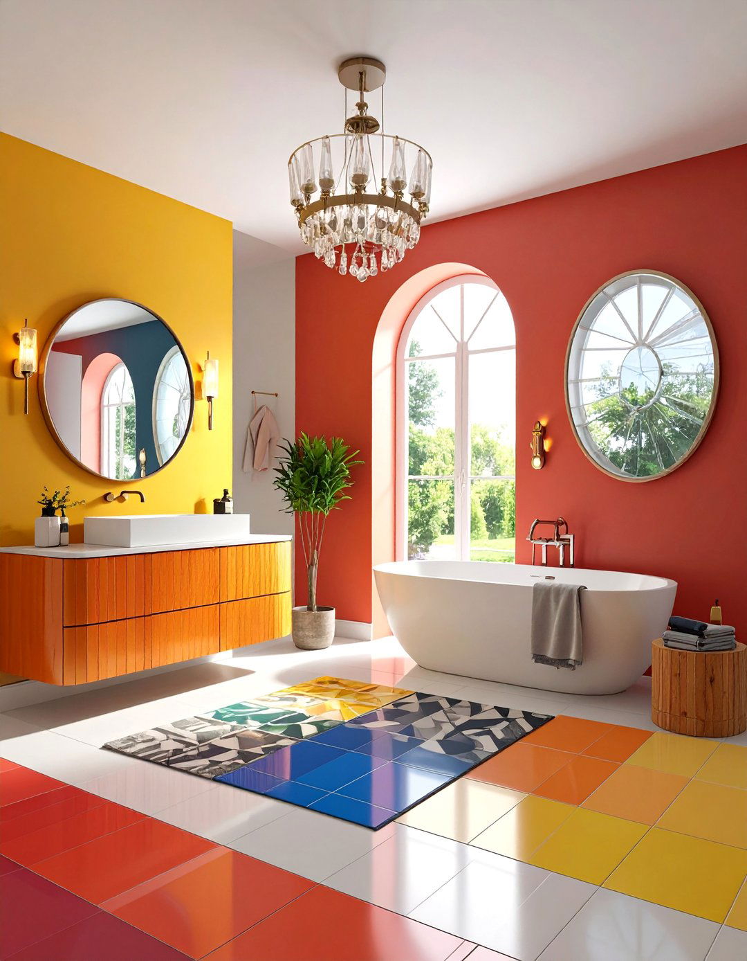 Step Pattern Art Deco Bathroom - 25 Art Deco Bathroom Ideas