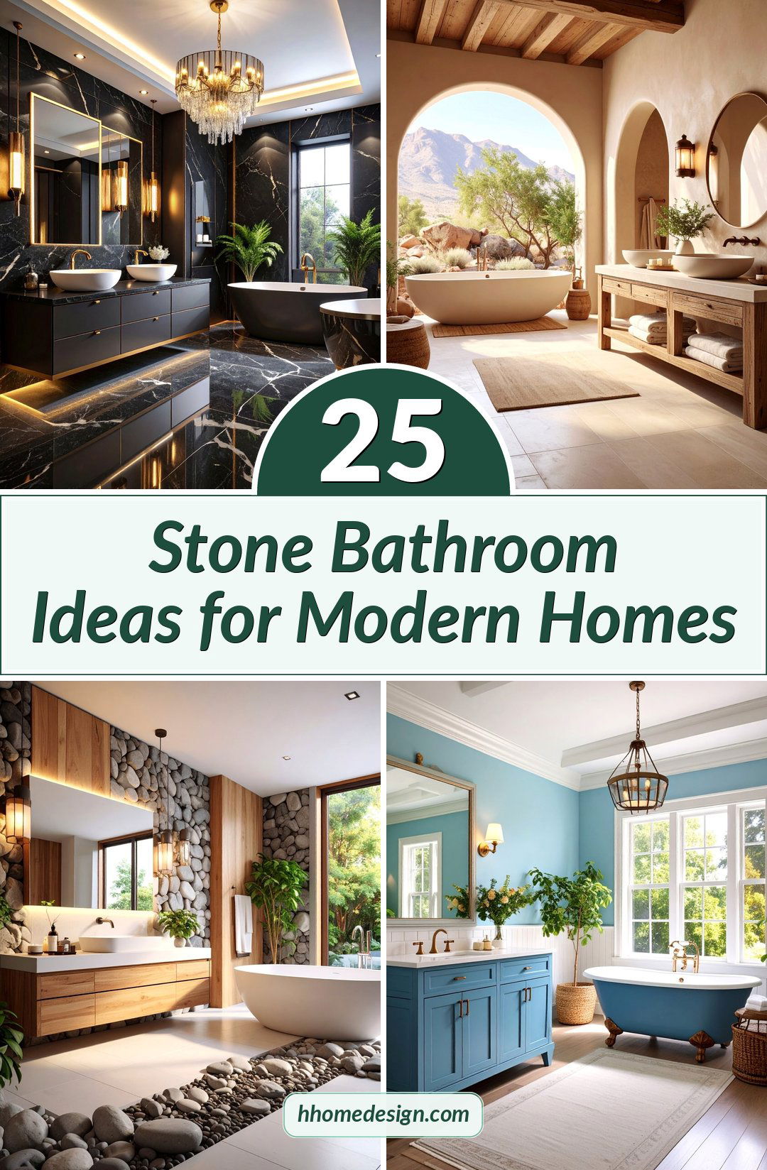 25 Stone Bathroom Ideas for Modern Homes