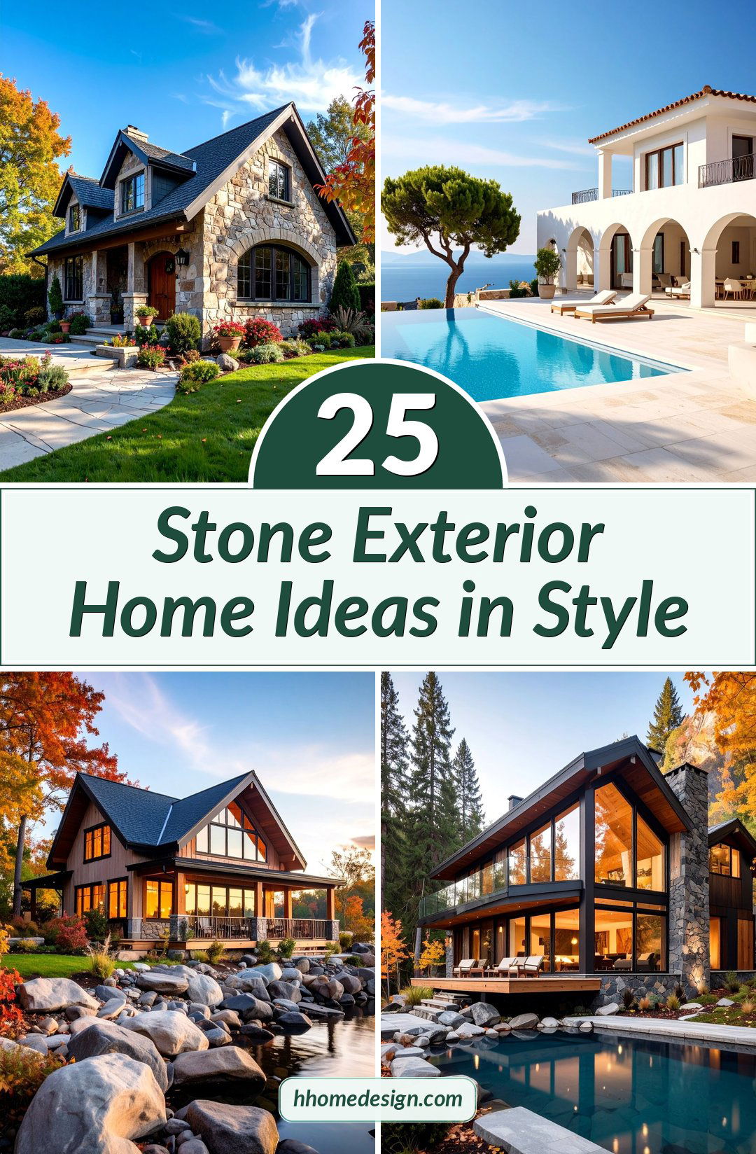25 Stone Exterior Home Ideas in Style