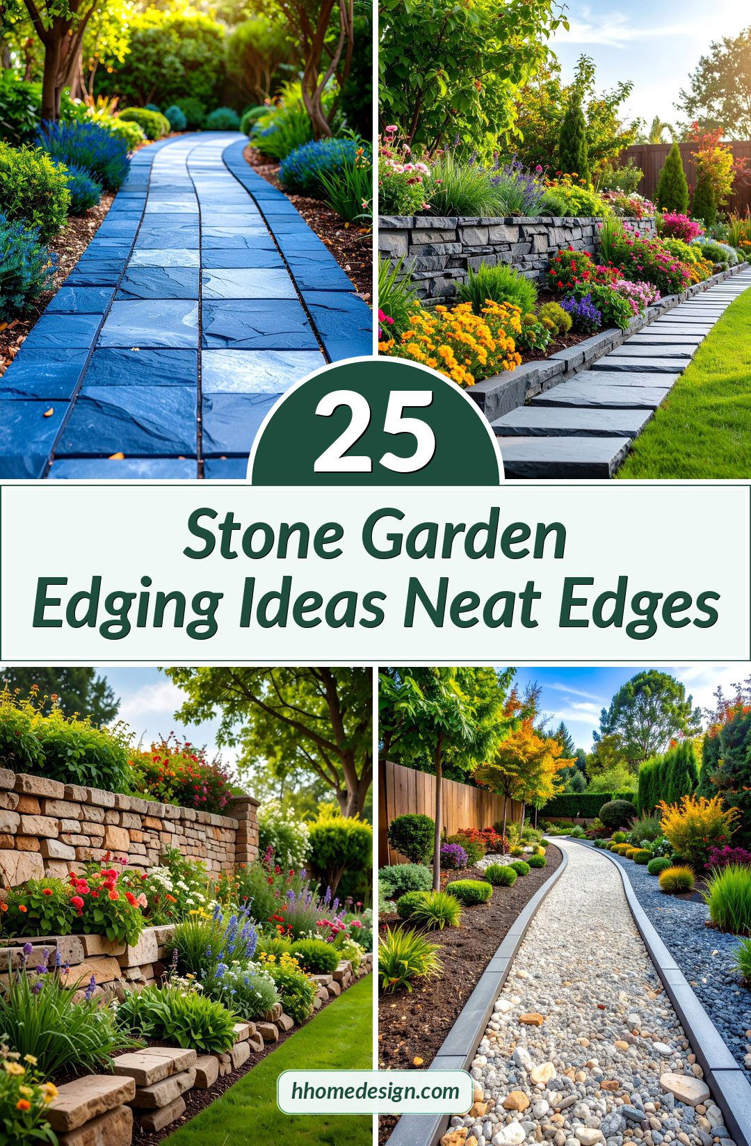 25 Stone Garden Edging Ideas Neat Edges