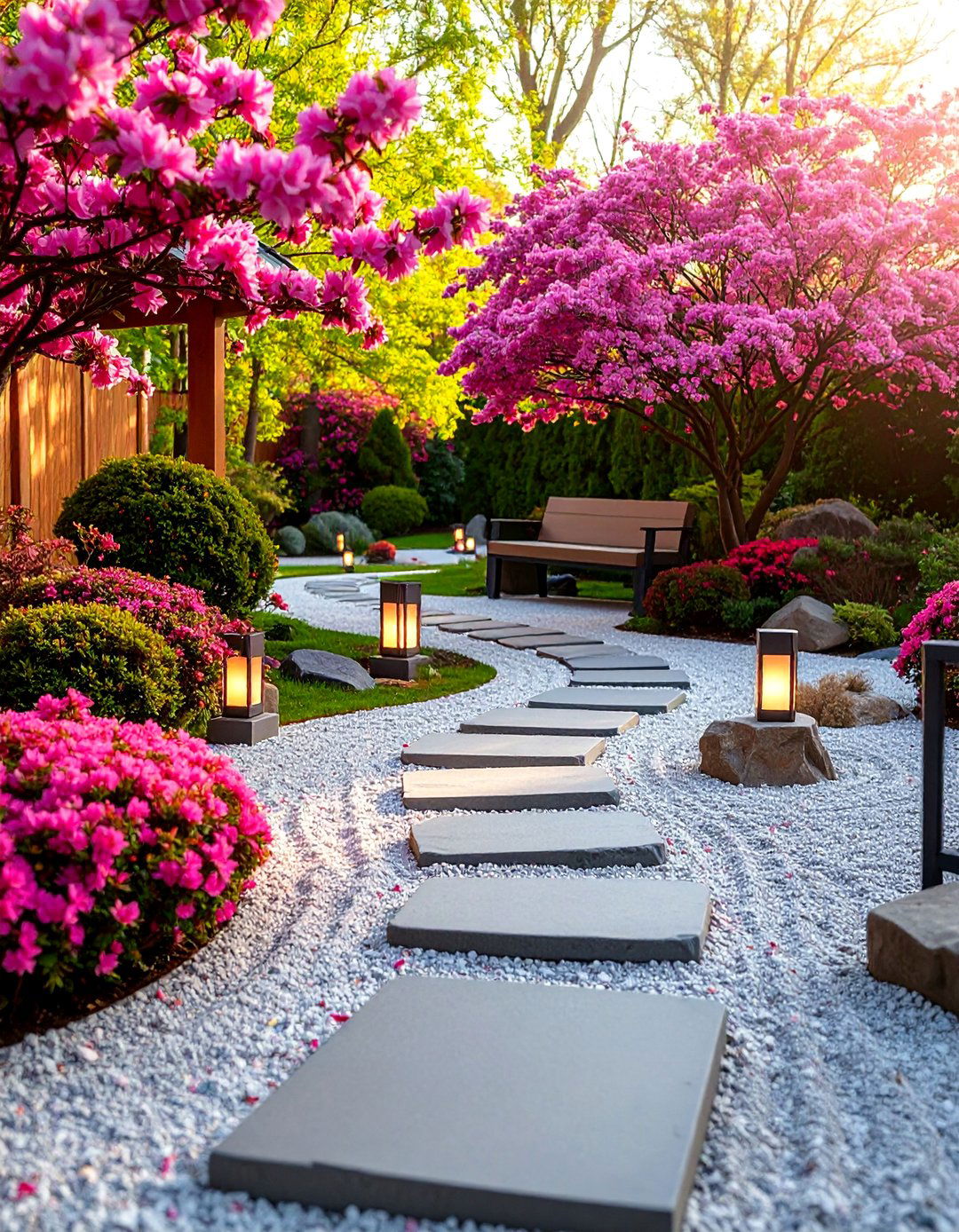 Stone Path Meditation Zen Garden - 25 Zen Garden Ideas