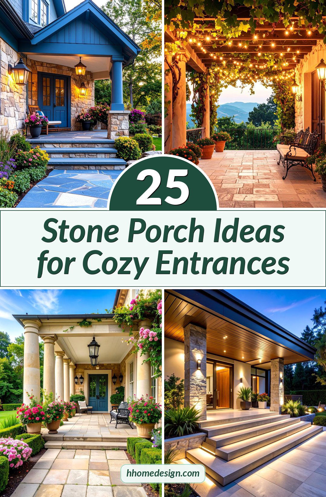 25 Stone Porch Ideas for Cozy Entrances