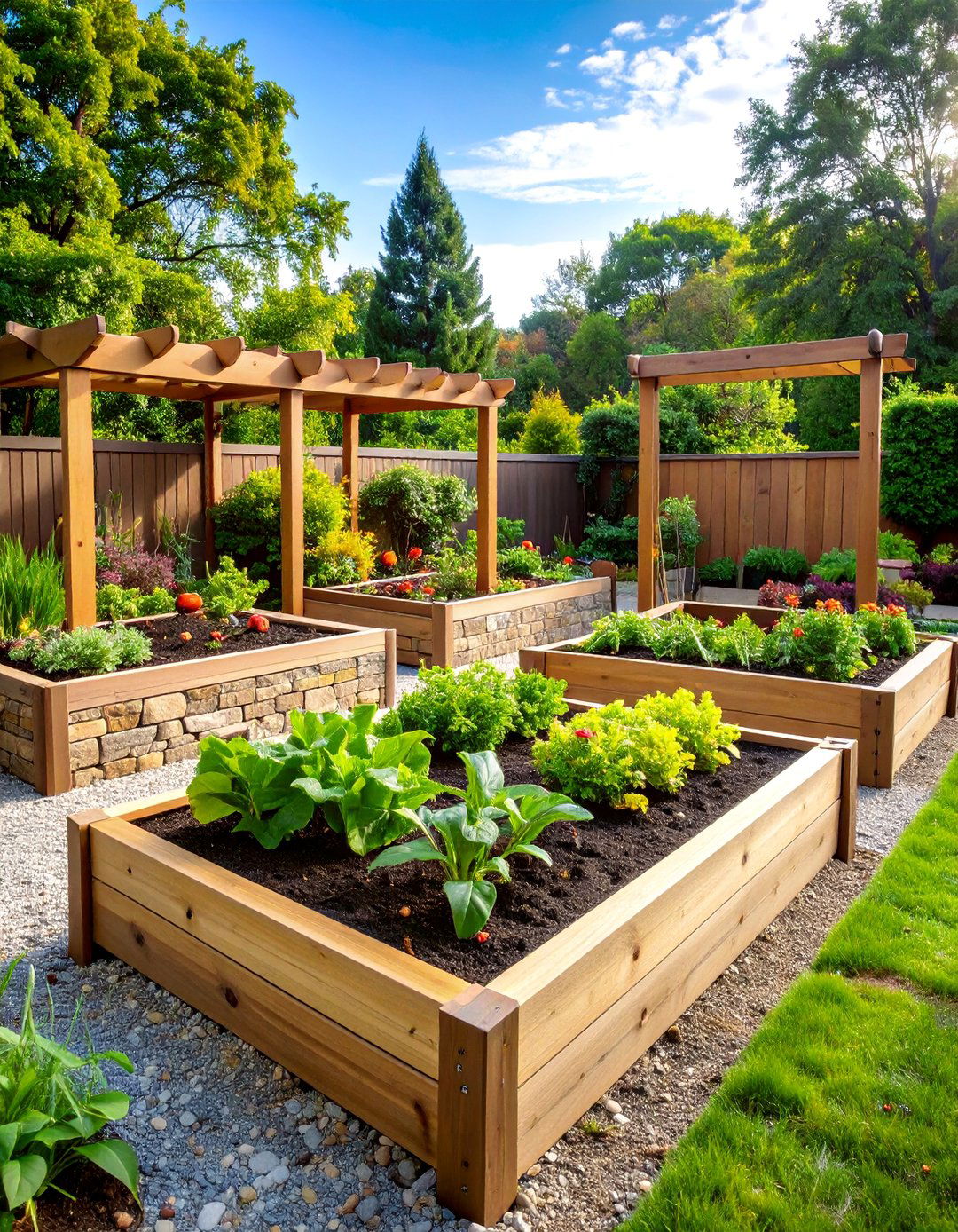 Stone Raised Bed Vegetable Garden - 25 Stone Garden Ideas