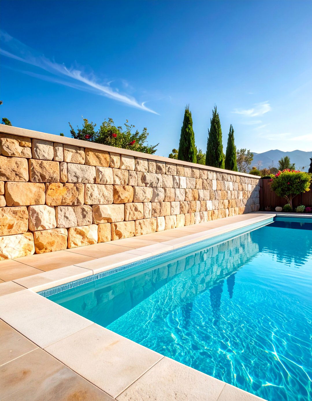 Stone Retaining Wall Fence - 25 Pool Fence Ideas