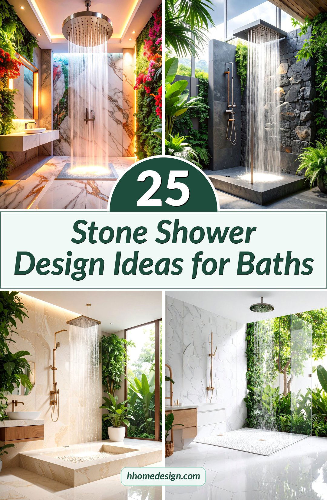 25 Stone Shower Design Ideas for Baths