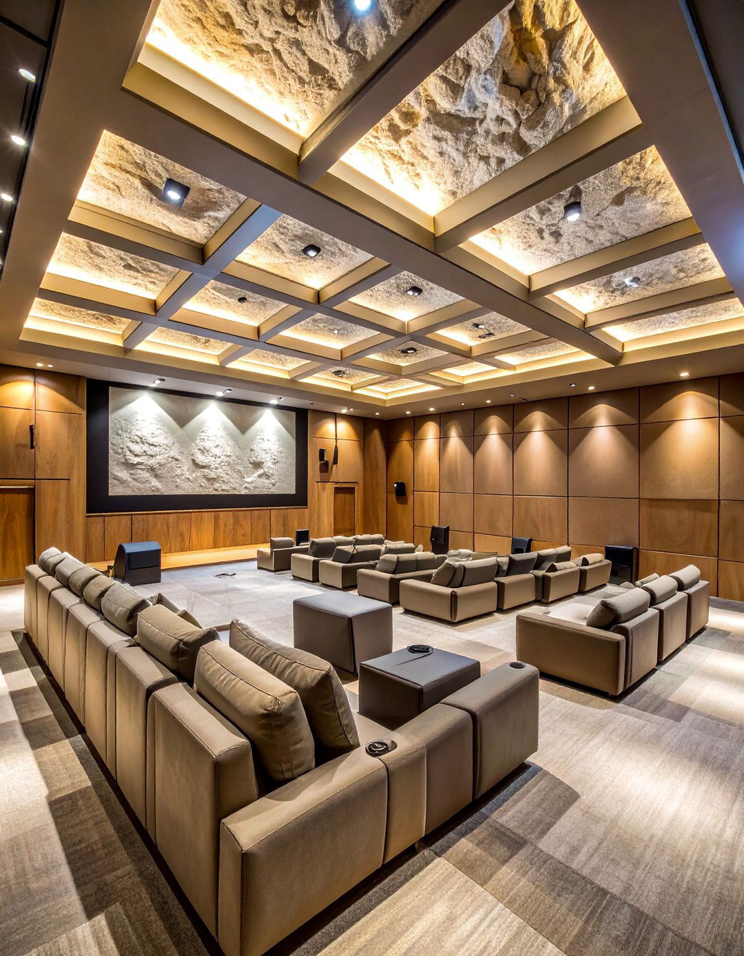 Stone Texture Acoustic Ceiling - 25 Accent Ceiling Ideas