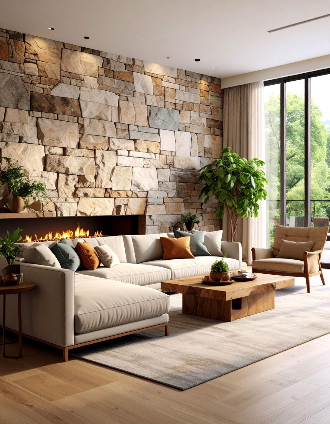 Stone Veneer Half Wall - 25 Half Wall Ideas