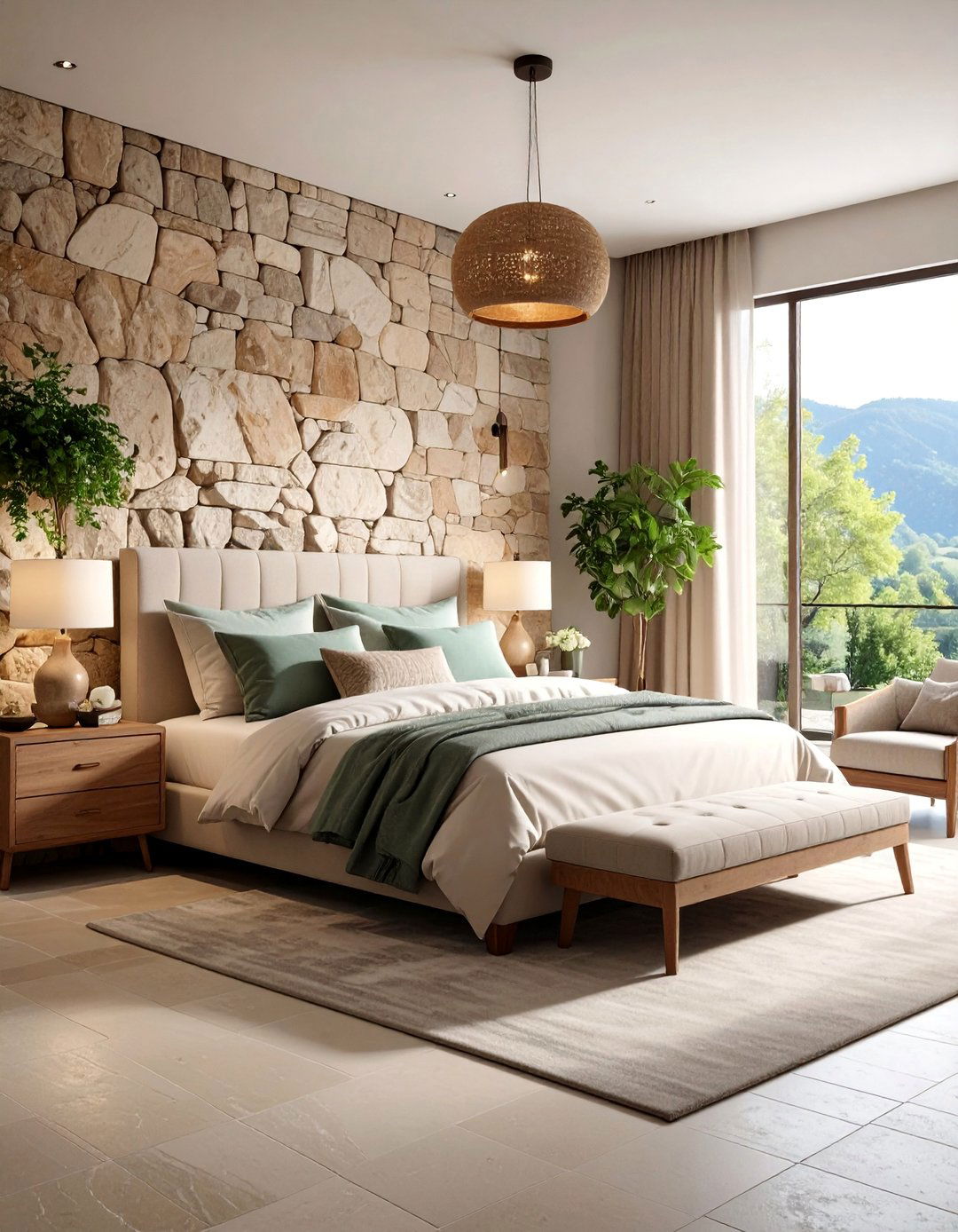 Stone and Mineral Bedroom - 25 earthy bedroom ideas