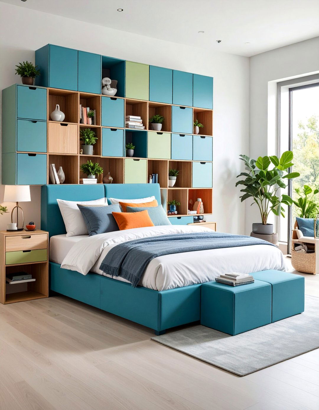 Storage Cubes with Modular Design - 25 Bedding Storage Ideas
